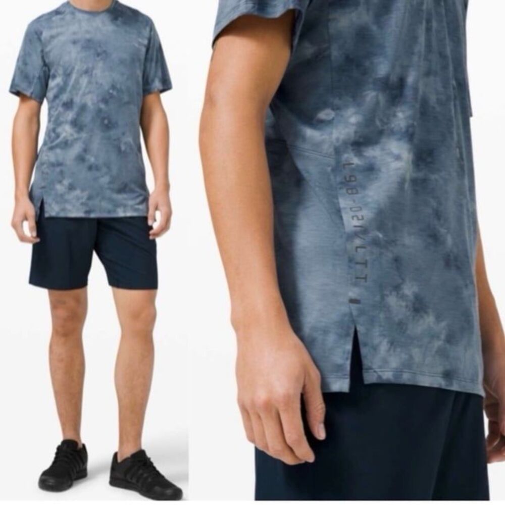 Lululemon Always Agile Short Sleeve Blue Pit to pit approx 20” No size tag.